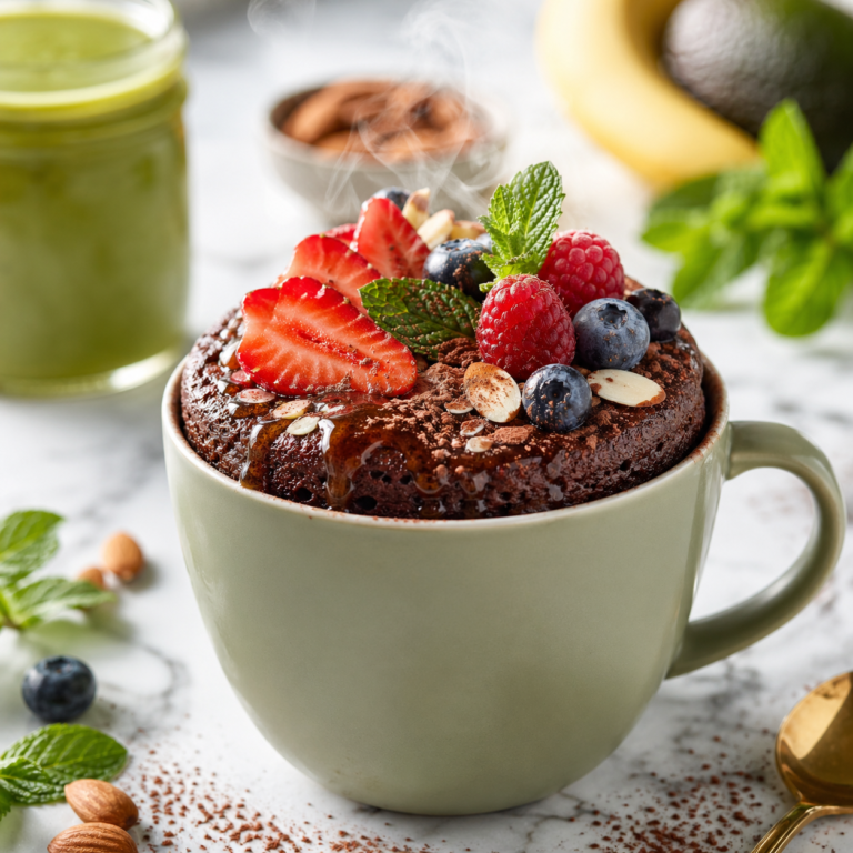 Bolo de Caneca de Chocolate Fit: Versão Saudável Sem Açúcar e Sem Farinha de Trigo