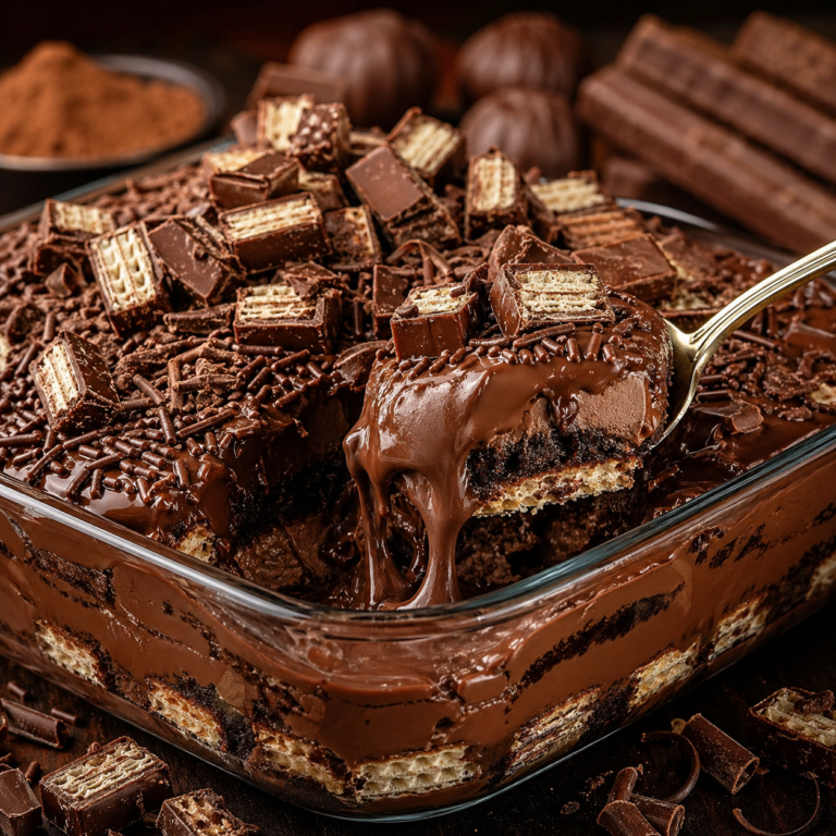 Pavê de Bolacha de Chocolate: A Versão Indulgente com Brigadeiro e Bis Triturado