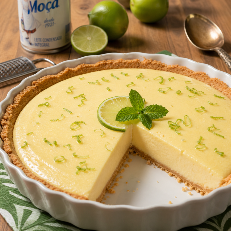 Torta de Limão de Leite Condensado: Receita Tradicional Cremosa em 30 Minutos